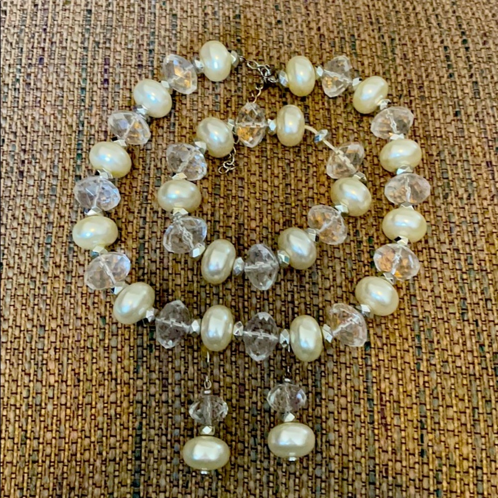 Necklace, bracelet and earrings